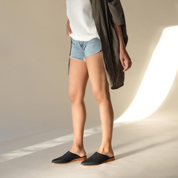 Ama Woven Mule Woven Black - Image 6
