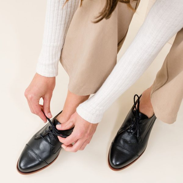 Emilia Cap Toe Oxford Black - Image 7