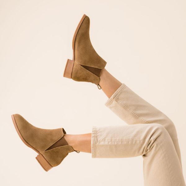 Eva Everyday Chelsea Boot Taupe Suede - Image 6